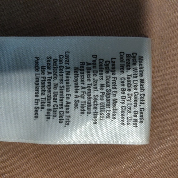 DKNY Blouse, Large, 3/4 length sleeve, beige - Picture 3 of 5